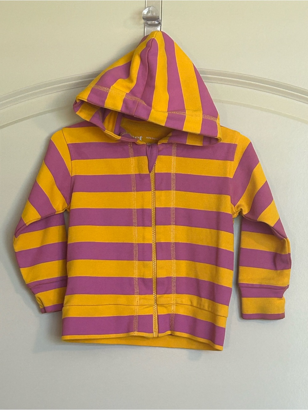 Sz9-12M Pact Striped Zip Hoodie